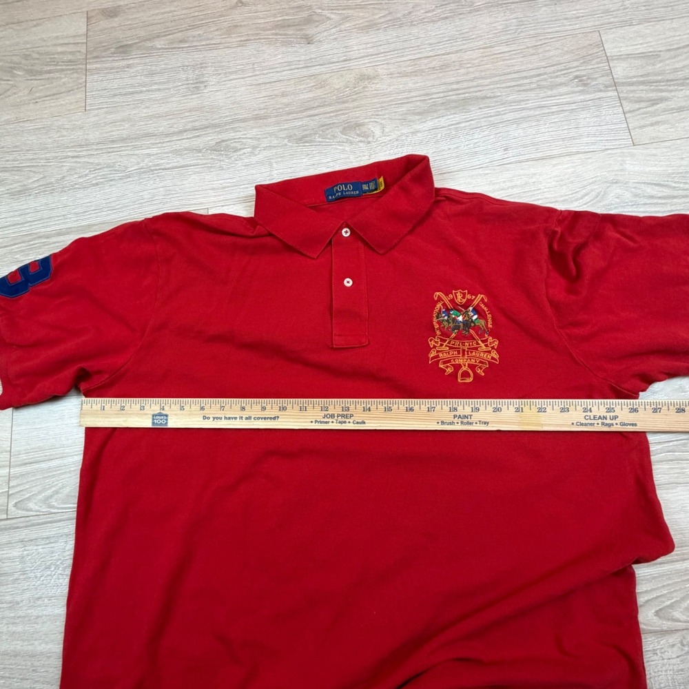 Polo Ralph Lauren Triple Pony Red International Polo Challenge Shirt Men 2XLT - Picture 7 of 9